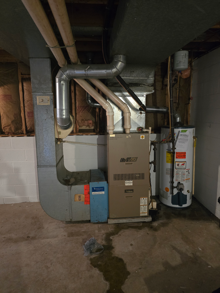 furnace and hot water tank