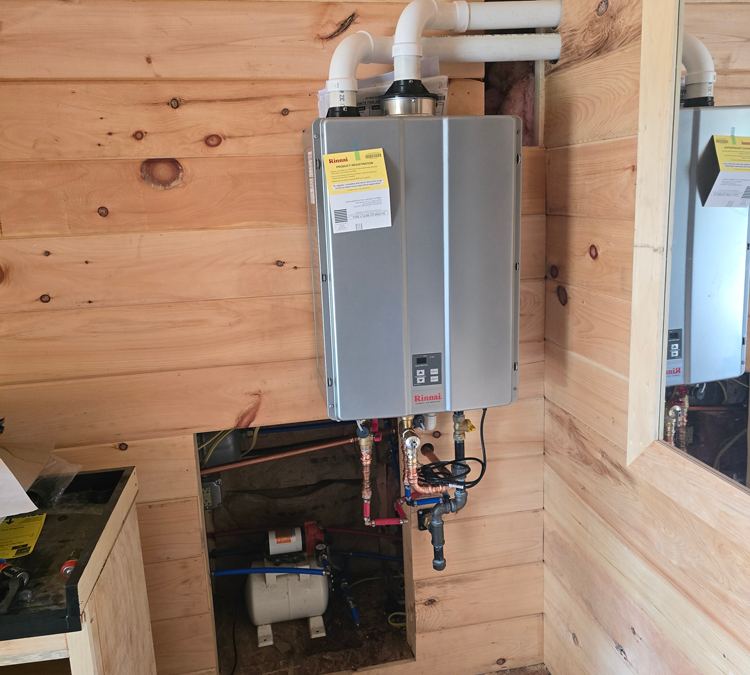 Tankless hot water installation